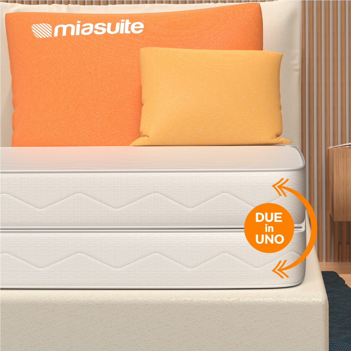 Matelas pliable, pour canapé-lit Clic-Clac - avec découpe centrale.