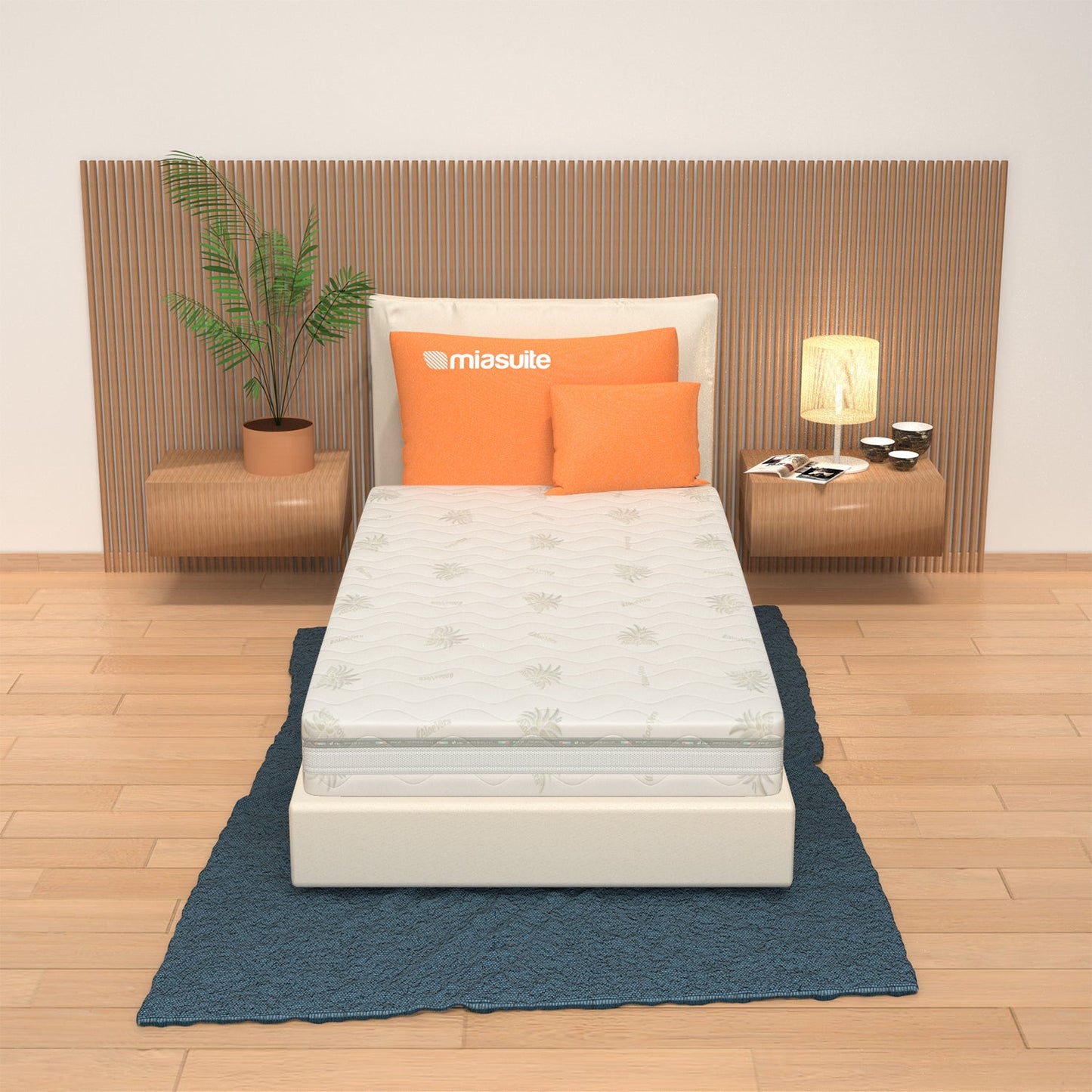 Matelas Mousse à Forme de Mémoire Dehoussable, Haut de 25 cm - 100 % Aloe Vera | Evolution