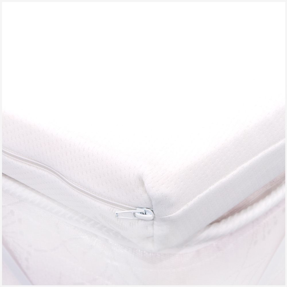 Surmatelas à Mousse à mémoire de forme - hauteur 3 cm, déhoussable Aloe Vera