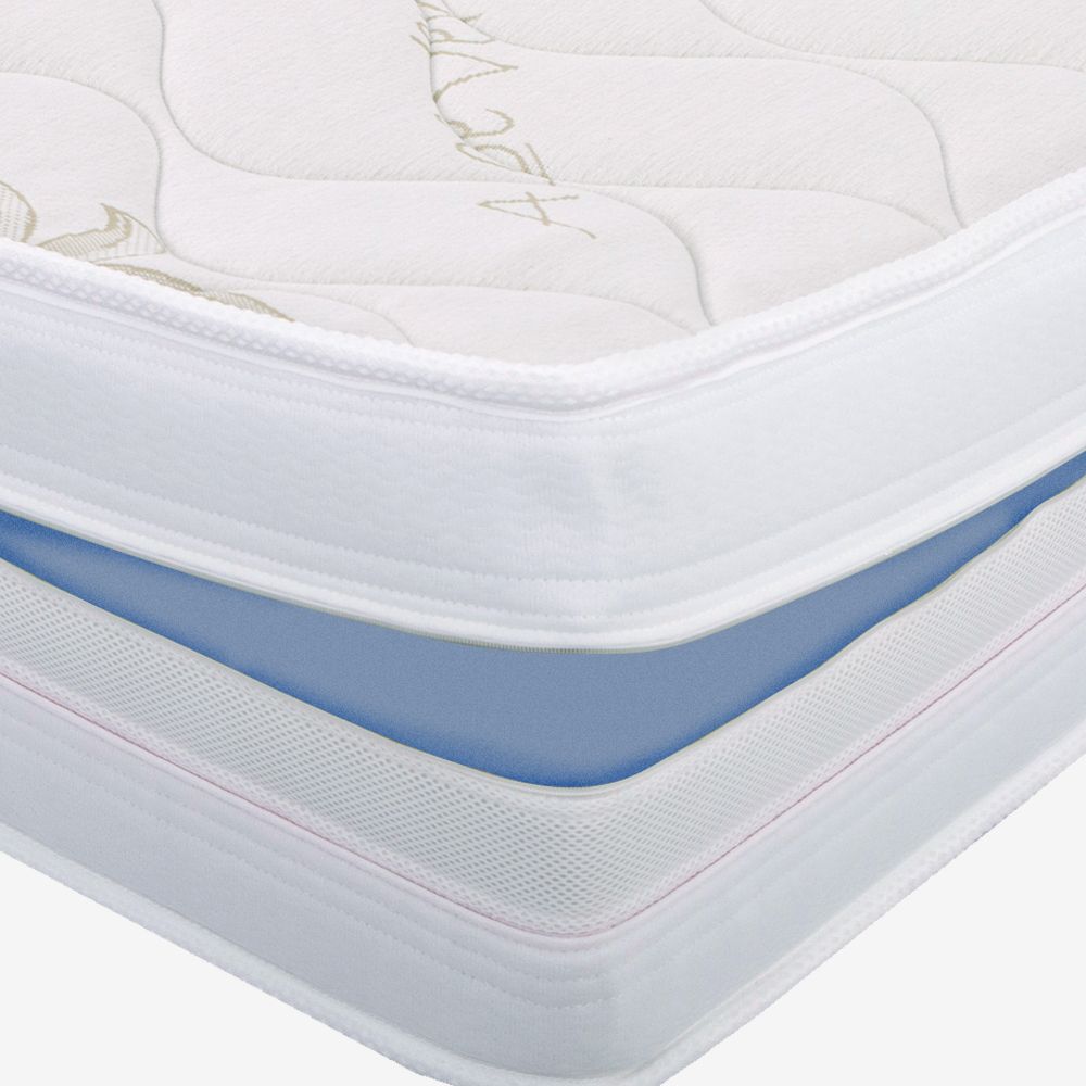 Matelas Goemon, Haut de 24 cm - Mousse, Déhoussable, Housse en Aloe Vera