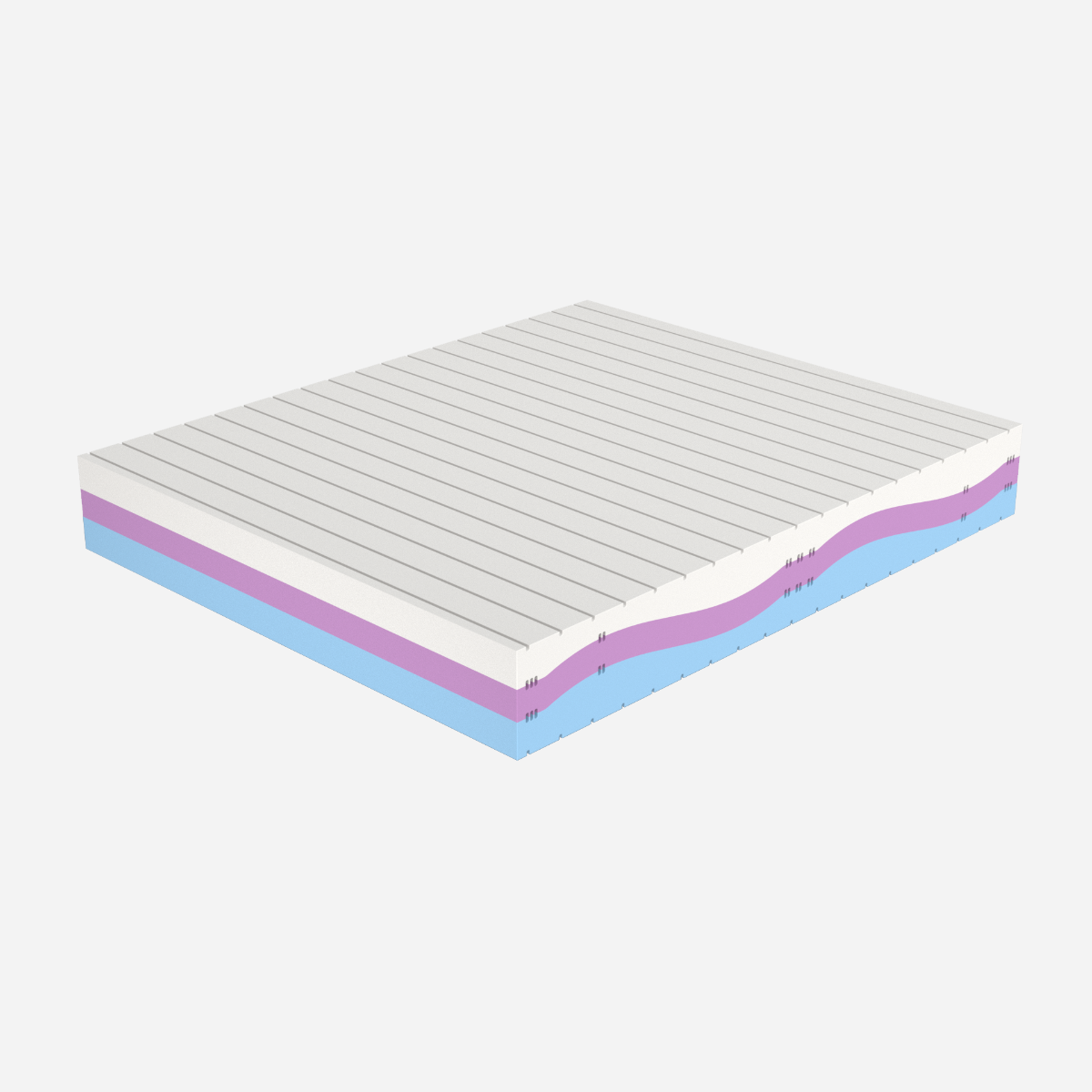Matelas Multicouche, Mousse à mémoire de forme, hauteur 18 cm - Déhoussable, 100 % Aloe Vera | Arcobaleno