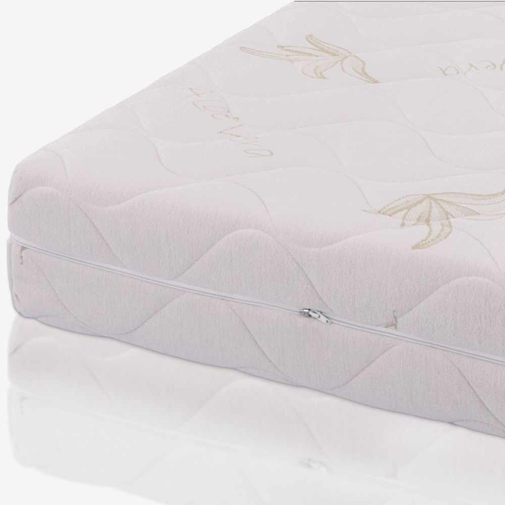 Matelas pour lit bébé- Déhoussable, Revêtement Aloe Vera | Lupin Baby