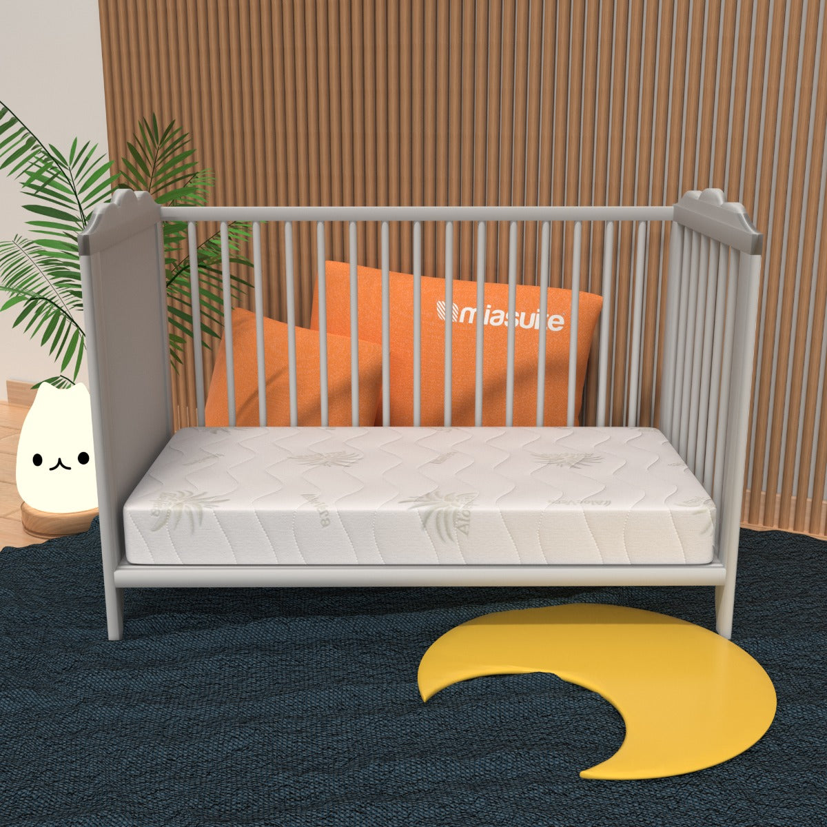 Matelas pour lit bébé- Déhoussable, Revêtement Aloe Vera | Lupin Baby