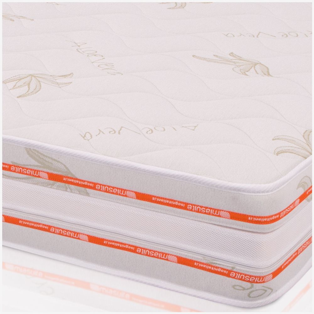 Matelas multicouche, Mousse à mémoire de forme, 25 cm - Déhoussable , 100% Aloe Vera | Piuma