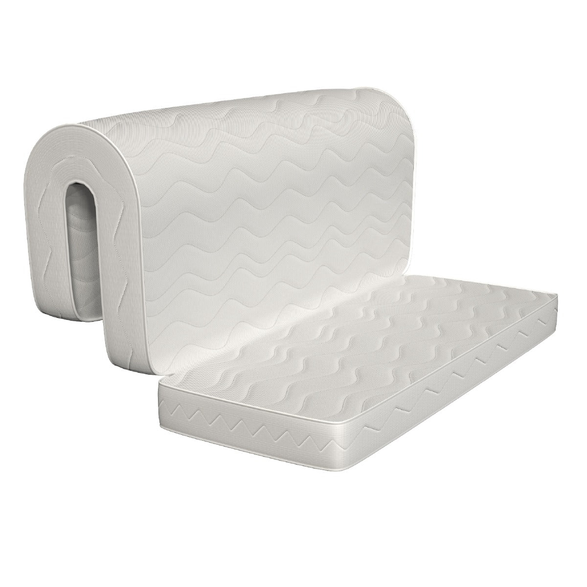 Matelas pour canapé-lit, avec prèdécoupe à 60 cm.