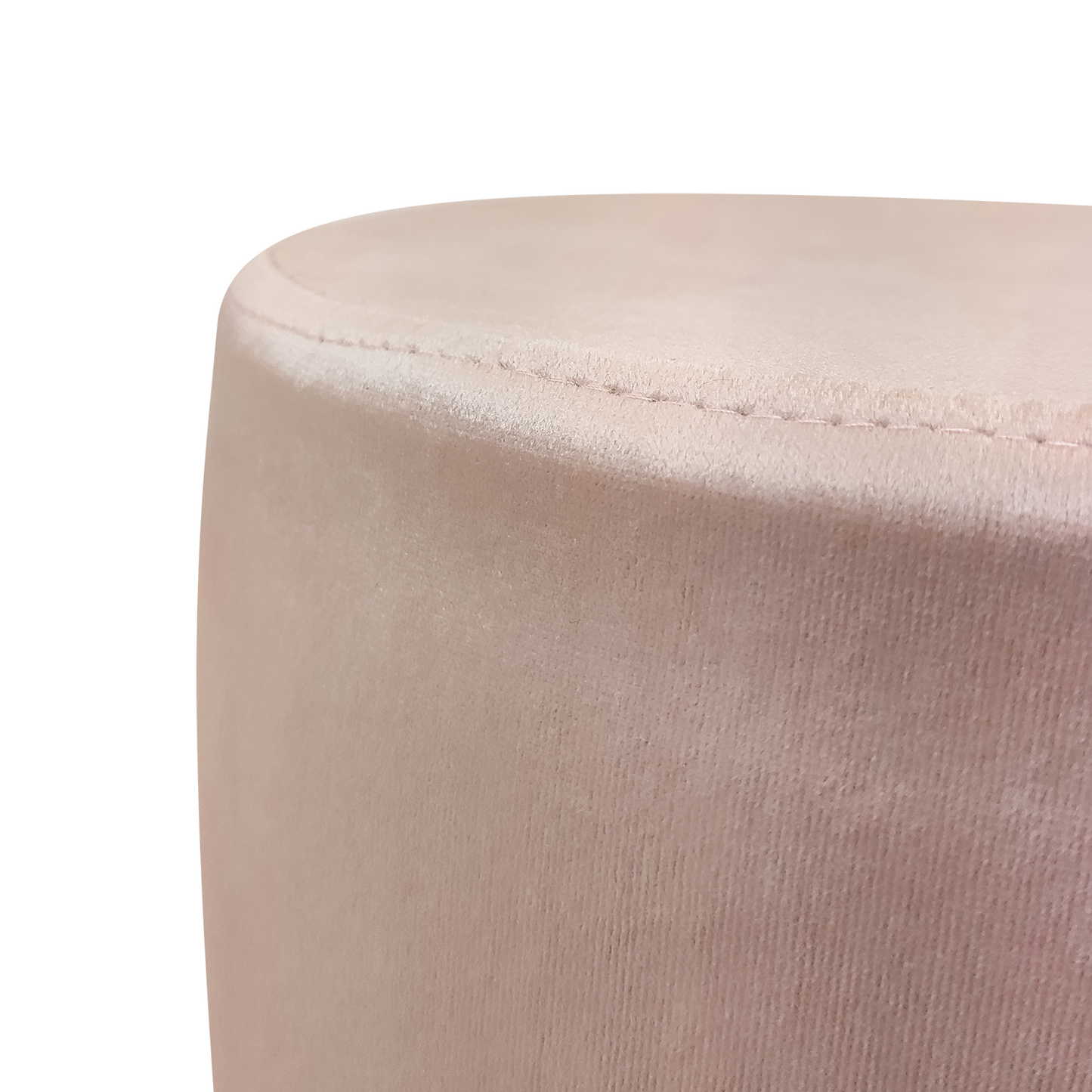 Repose-pieds circulaire de 27 cm de haut - Pouf en Cuir Suède Imperméable, Pieds en Bois