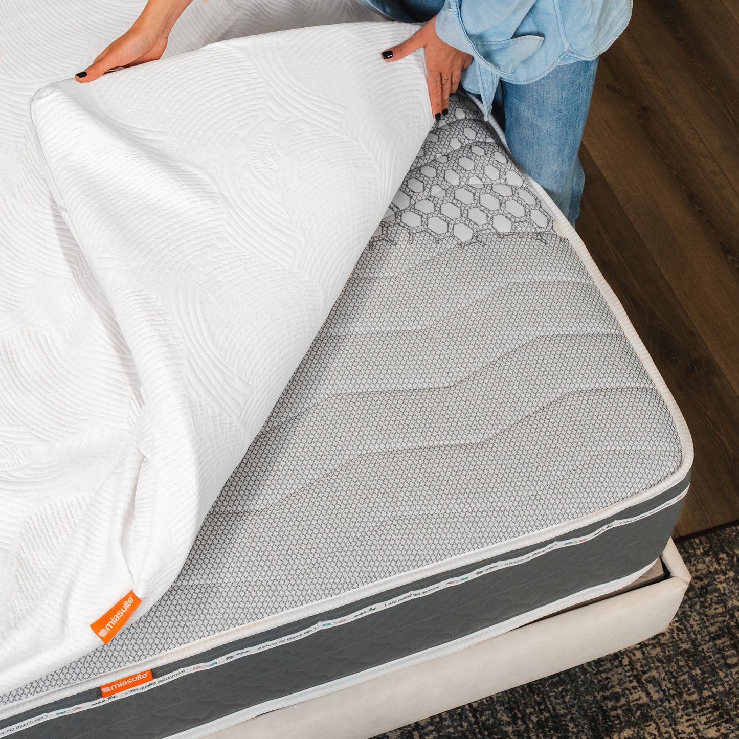 Surmatelas en mousse à mémoire de forme - hauteur 7 cm, à portance différenciée, déhoussable | One H7