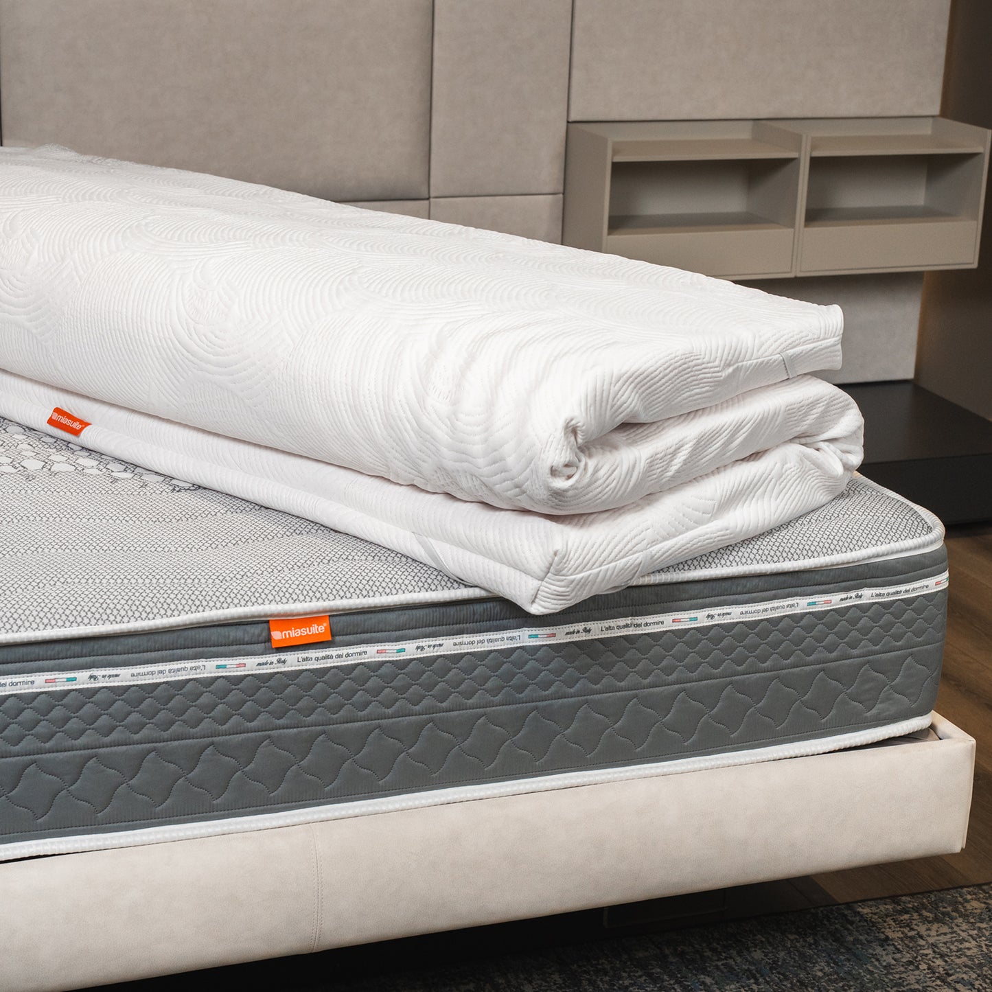 Surmatelas en mousse à mémoire de forme - hauteur 5 cm, à portance différenciée, déhoussable | One H5
