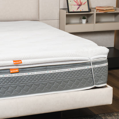 Surmatelas en mousse à mémoire de forme - hauteur 7 cm, à portance différenciée, déhoussable | One H7